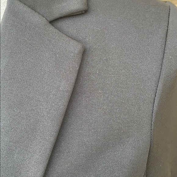 BLACK LONG LINE OPEN STYLE BLAZER JACKET - Picture 6 of 9